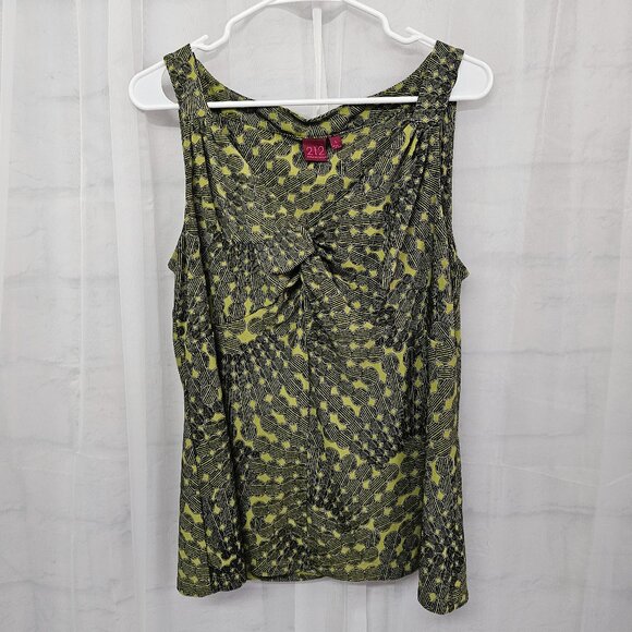 212 Collection Y2K Babydoll Tank Green Abstract Polka Dot Goth Whimsigoth L - Picture 6 of 10